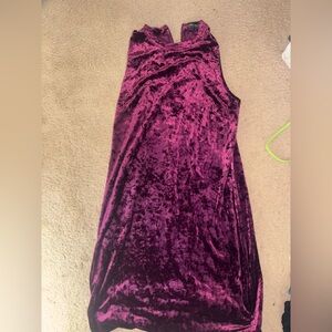 Velvet Sleeveless Dress in Rich Purple Forever 21+ (plus sizes)